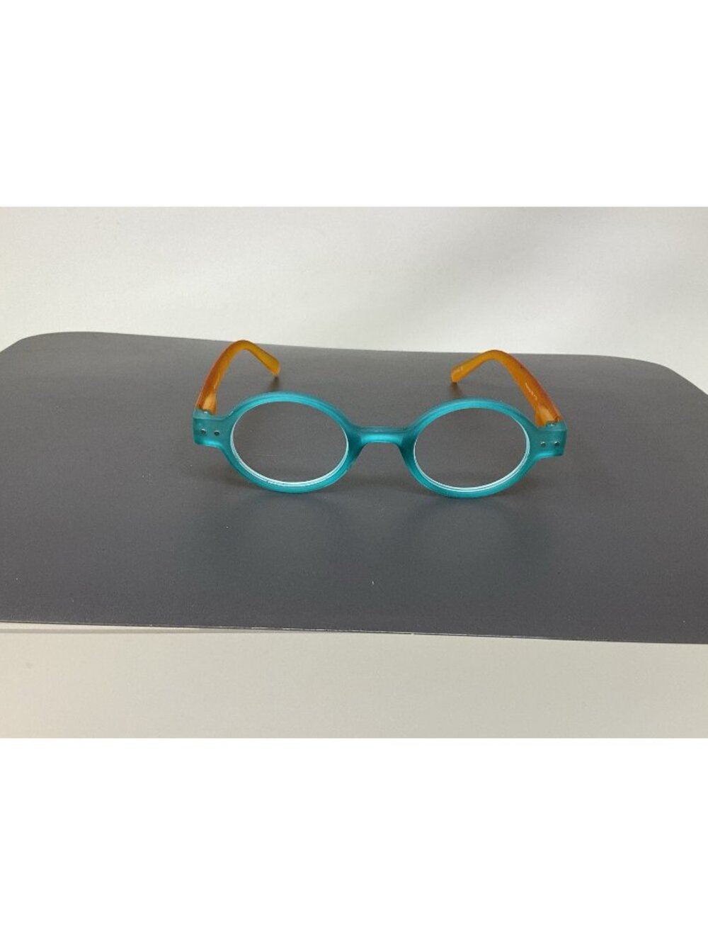 Readers.com Flamingo 306 Round Blue Reading Glasses +1.00